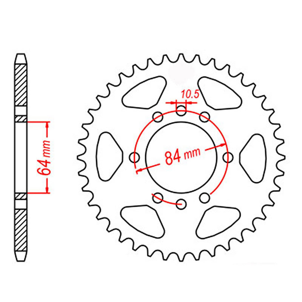 MTX 1826 Steel Rear Sprocket #520