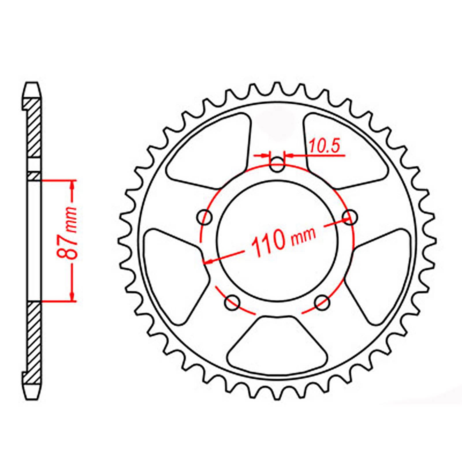 MTX 829 Steel Rear Sprocket #530