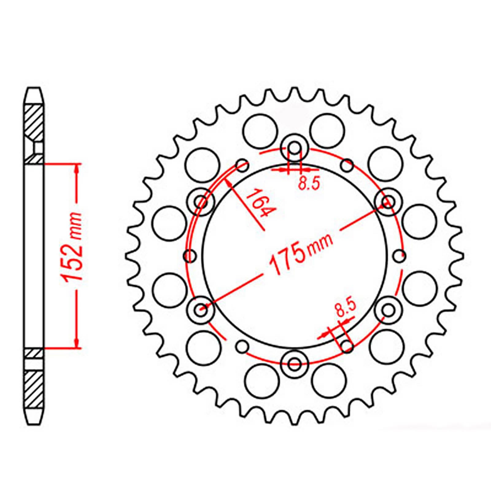 MTX 853 Steel Rear Sprocket #520