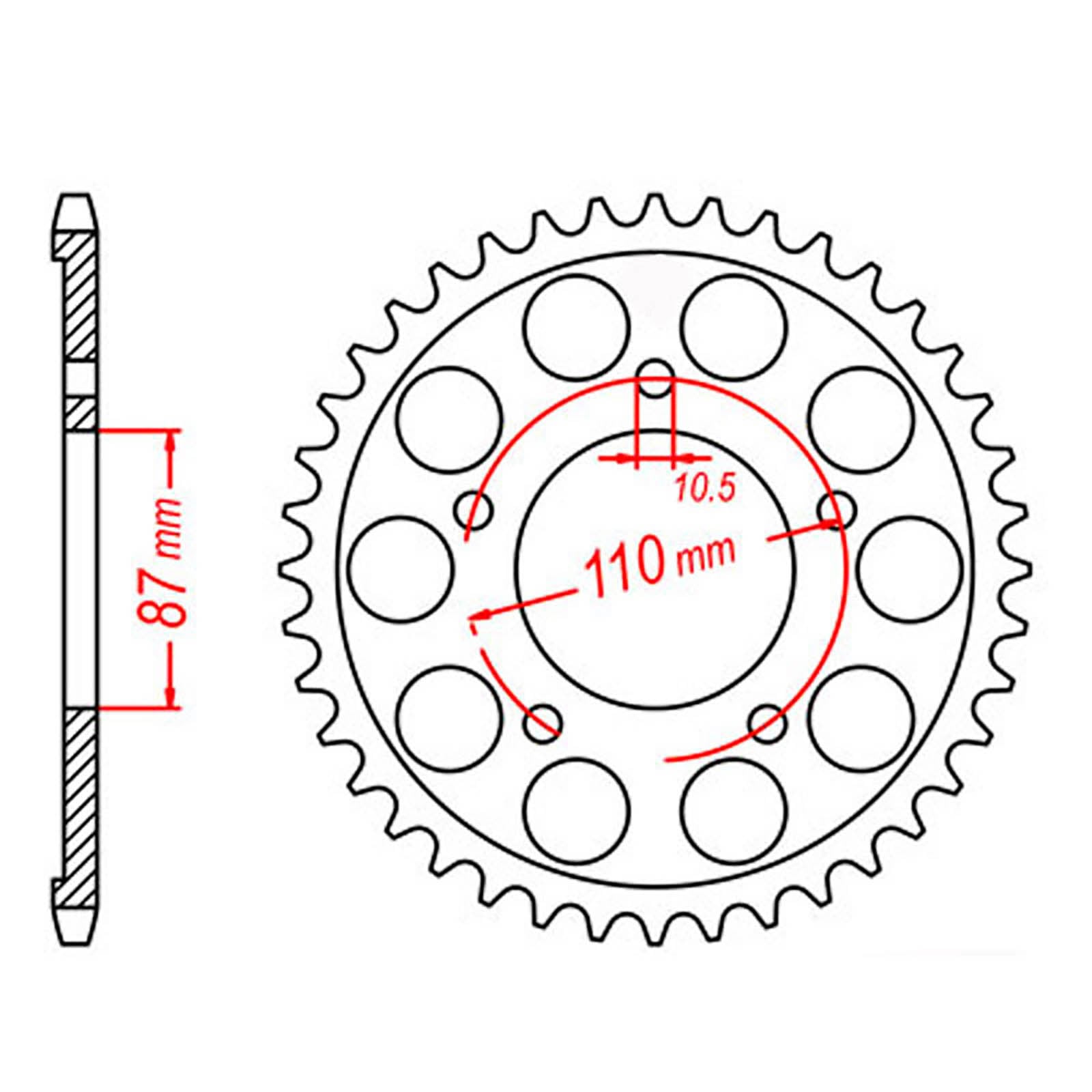 MTX 807 Steel Rear Sprocket #525