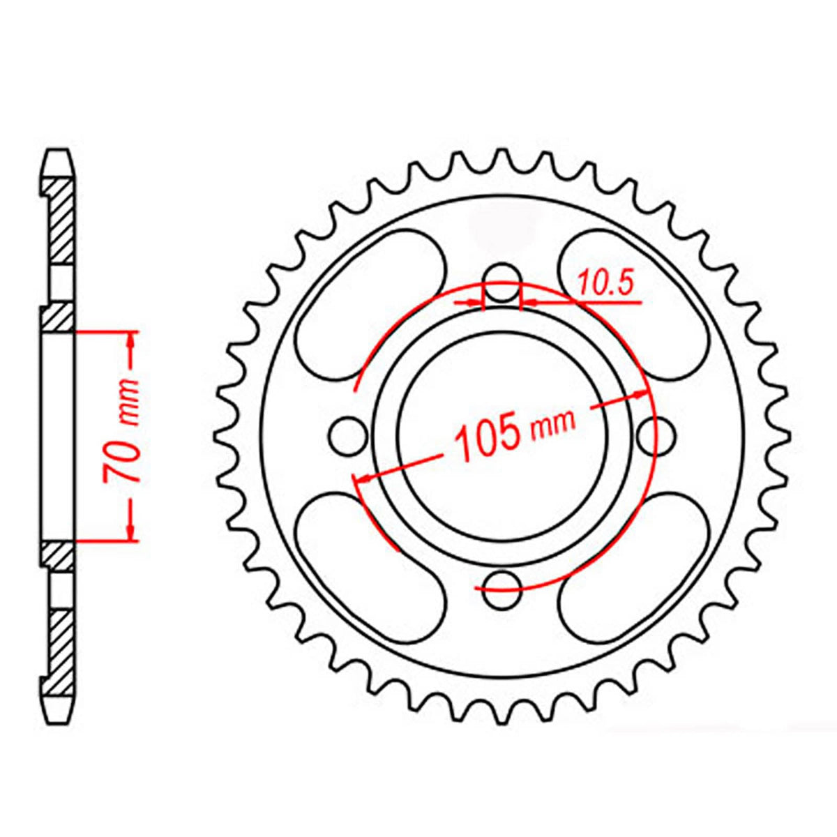 MTX 278 Steel Rear Sprocket #530