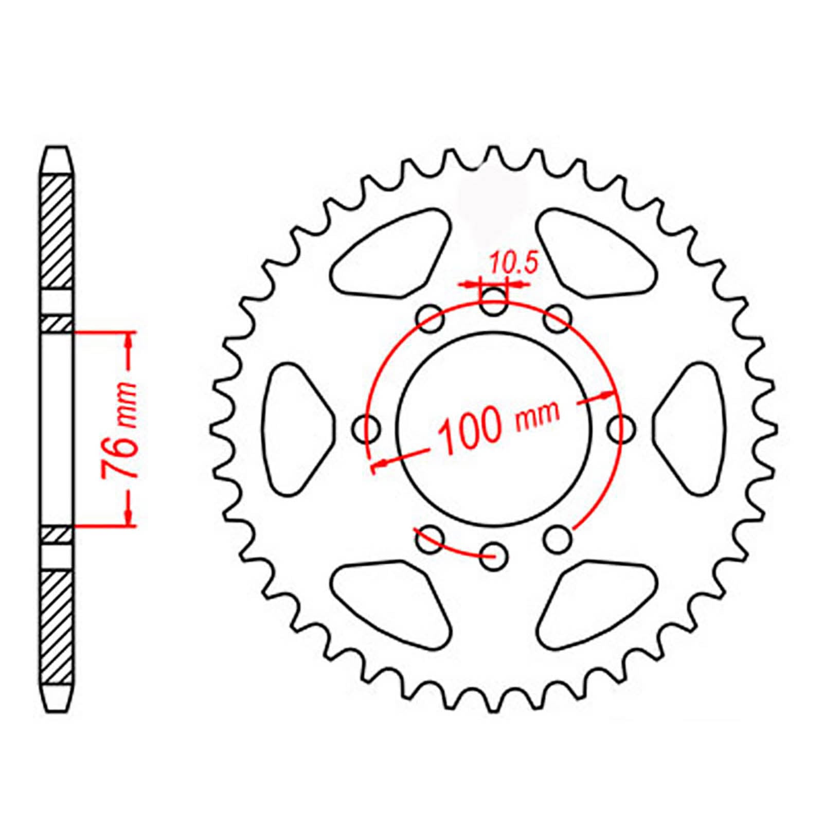 MTX 1825 Steel Rear Sprocket #520