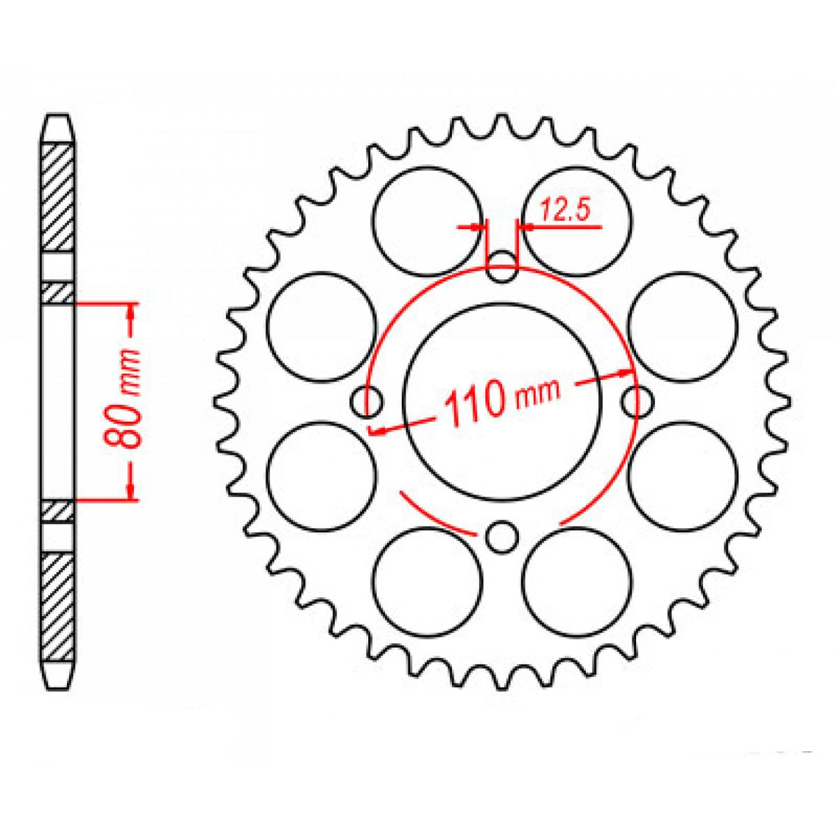 MTX 333 Steel Rear Sprocket #630