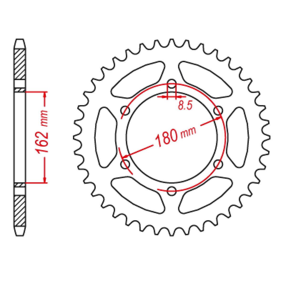 MTX 1786 Steel Rear Sprocket #520