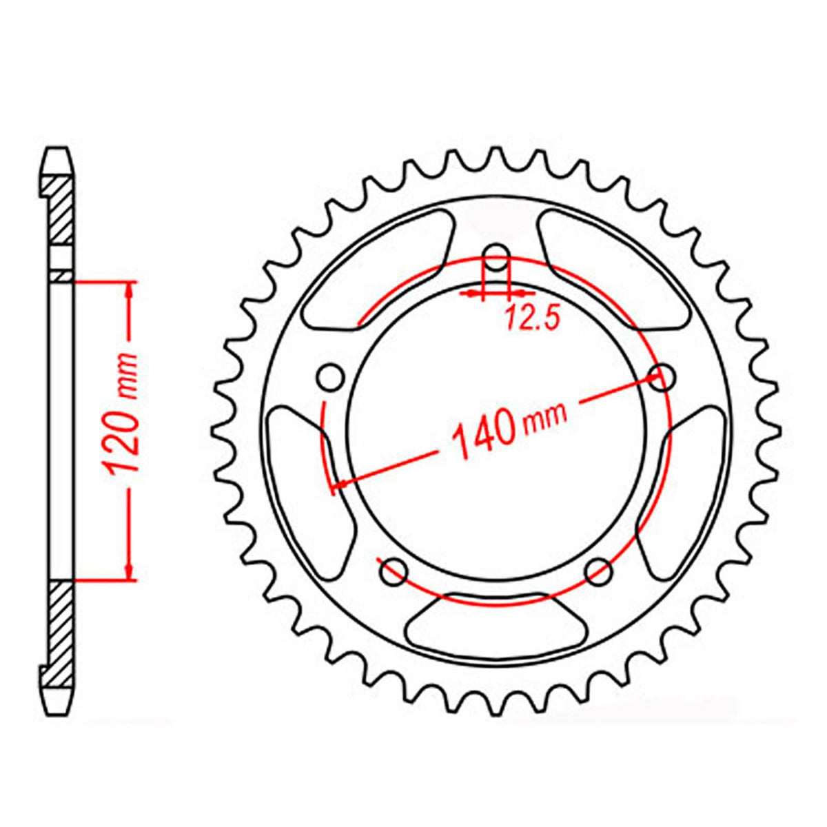 MTX 1797 Steel Rear Sprocket #530