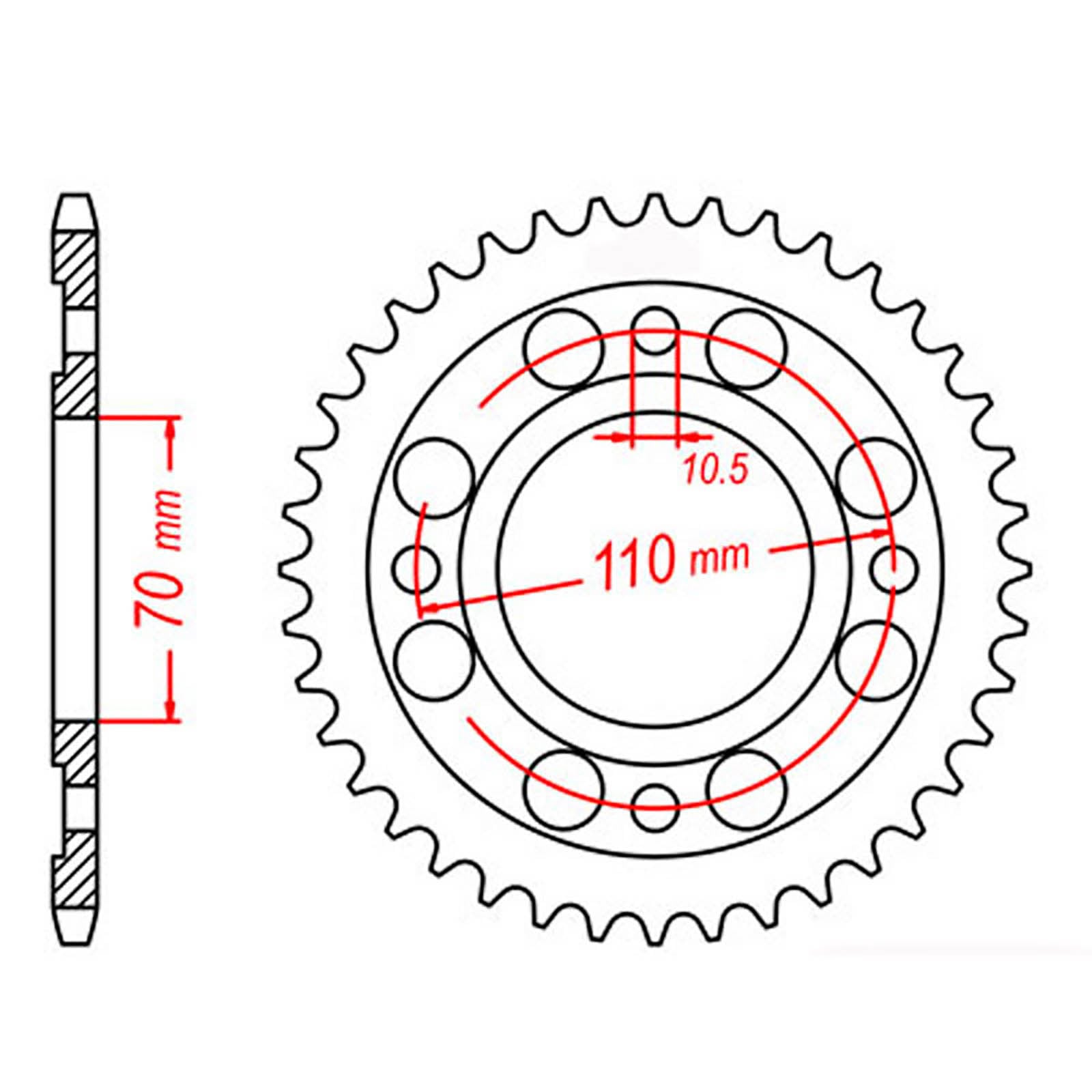 MTX 246 Steel Rear Sprocket #530