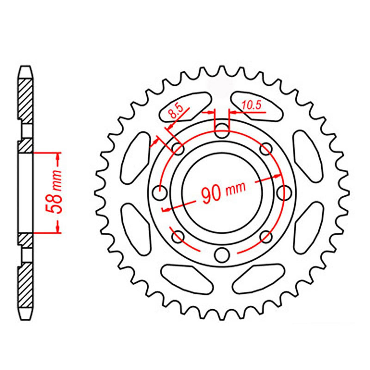 MTX 269 Steel Rear Sprocket #428