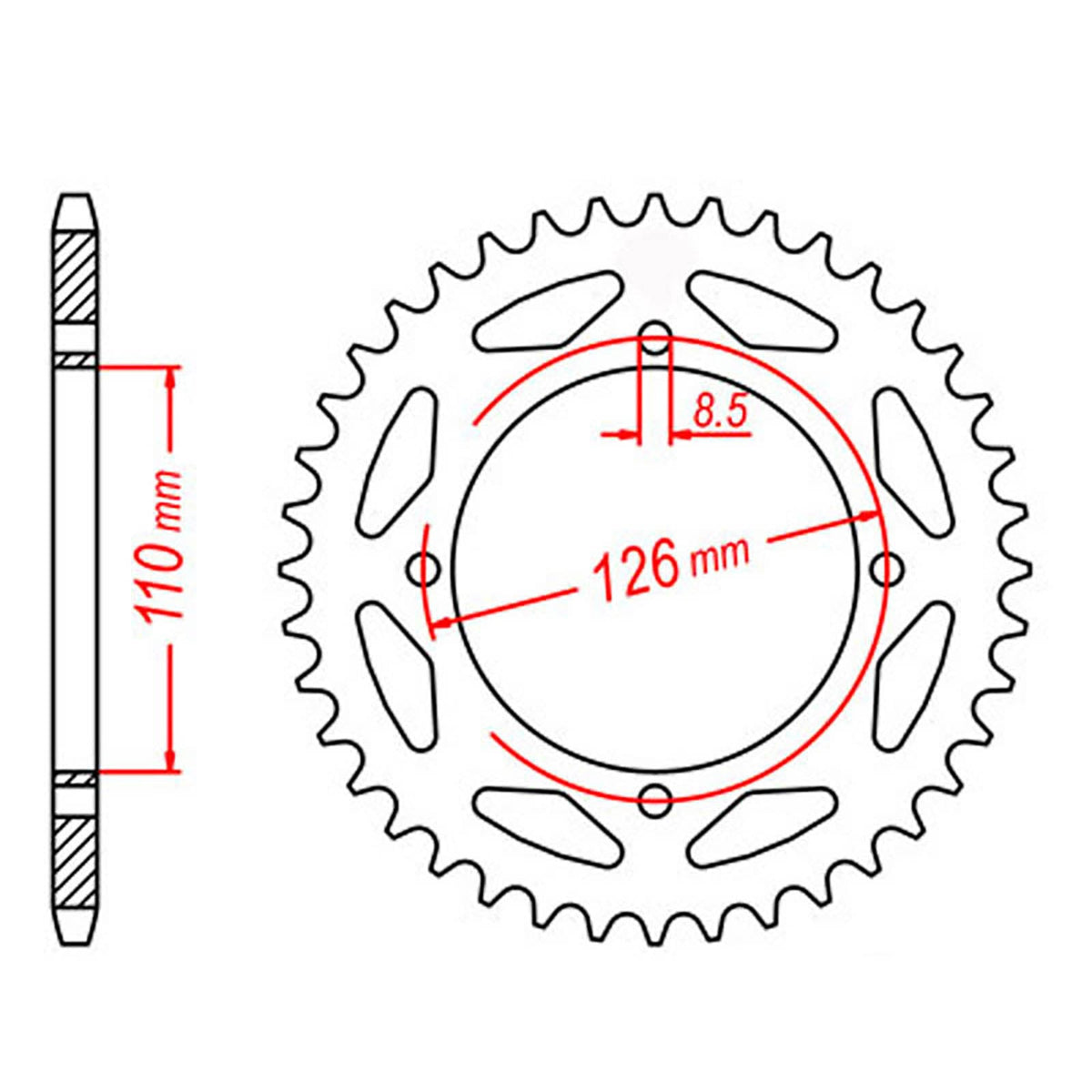 MTX 1465 Steel Rear Sprocket #420