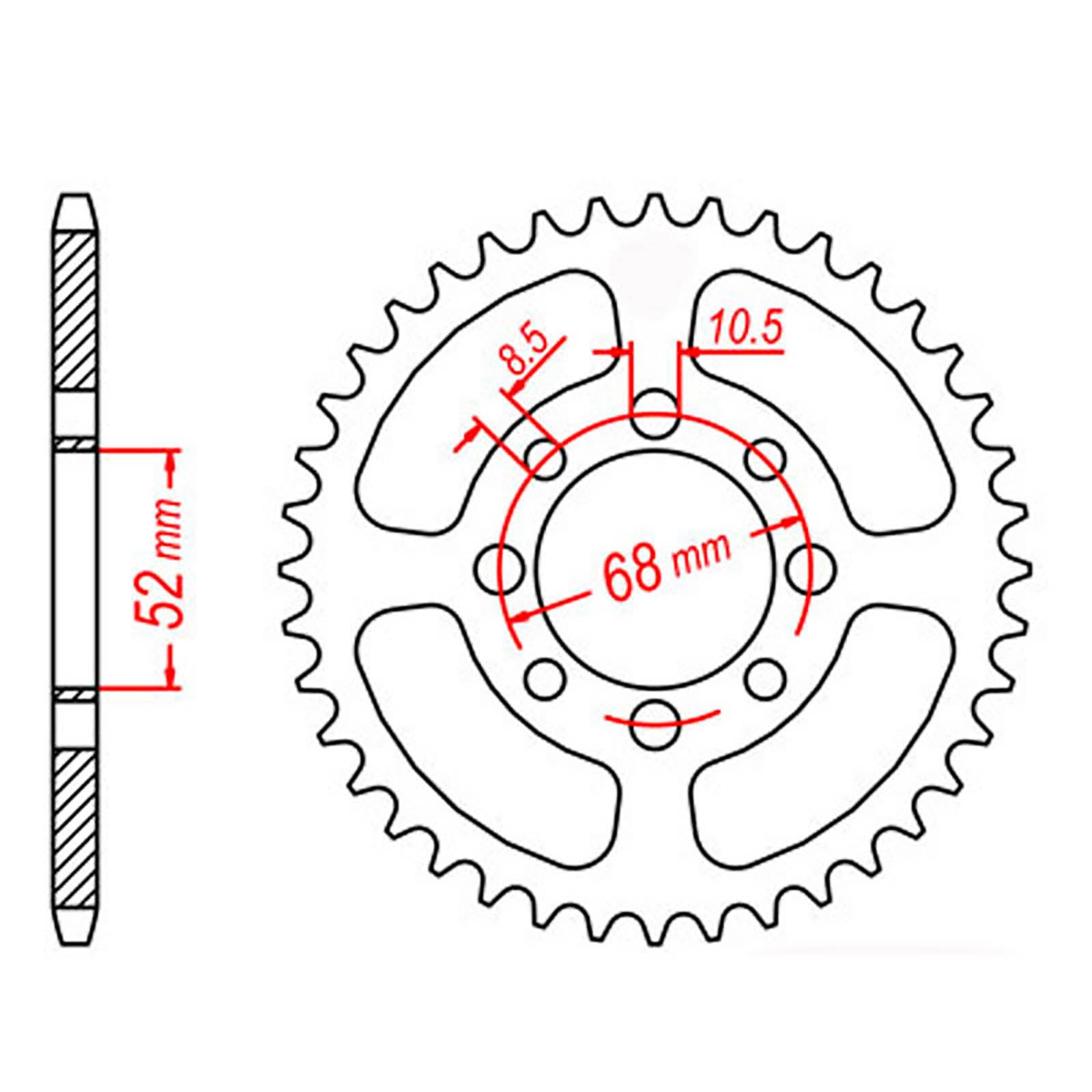 MTX 801 Steel Rear Sprocket #420