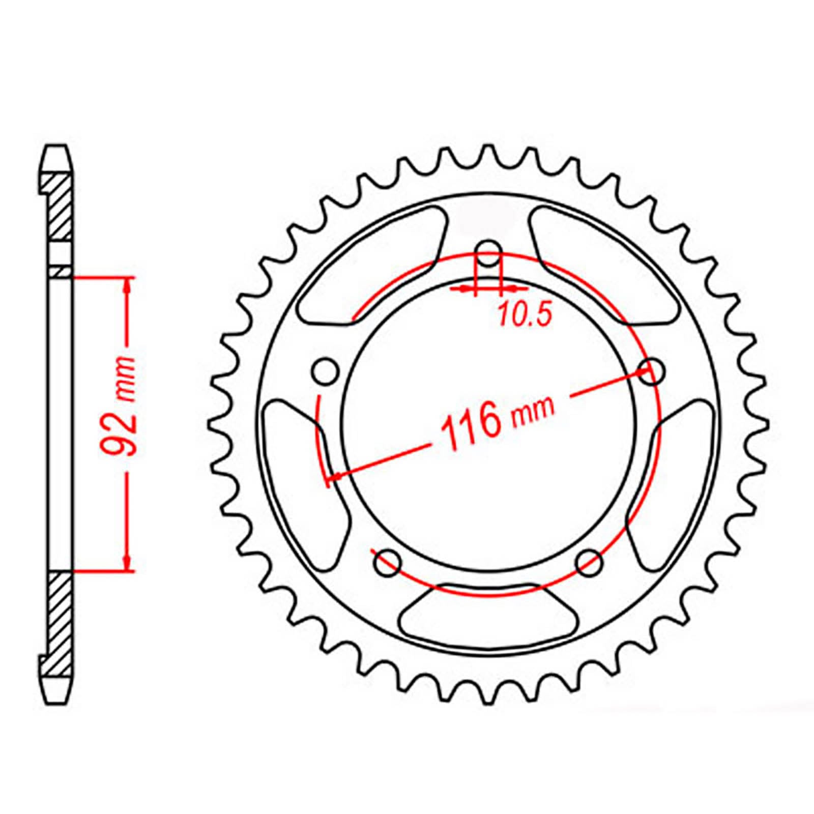 MTX 1493 Steel Rear Sprocket #530