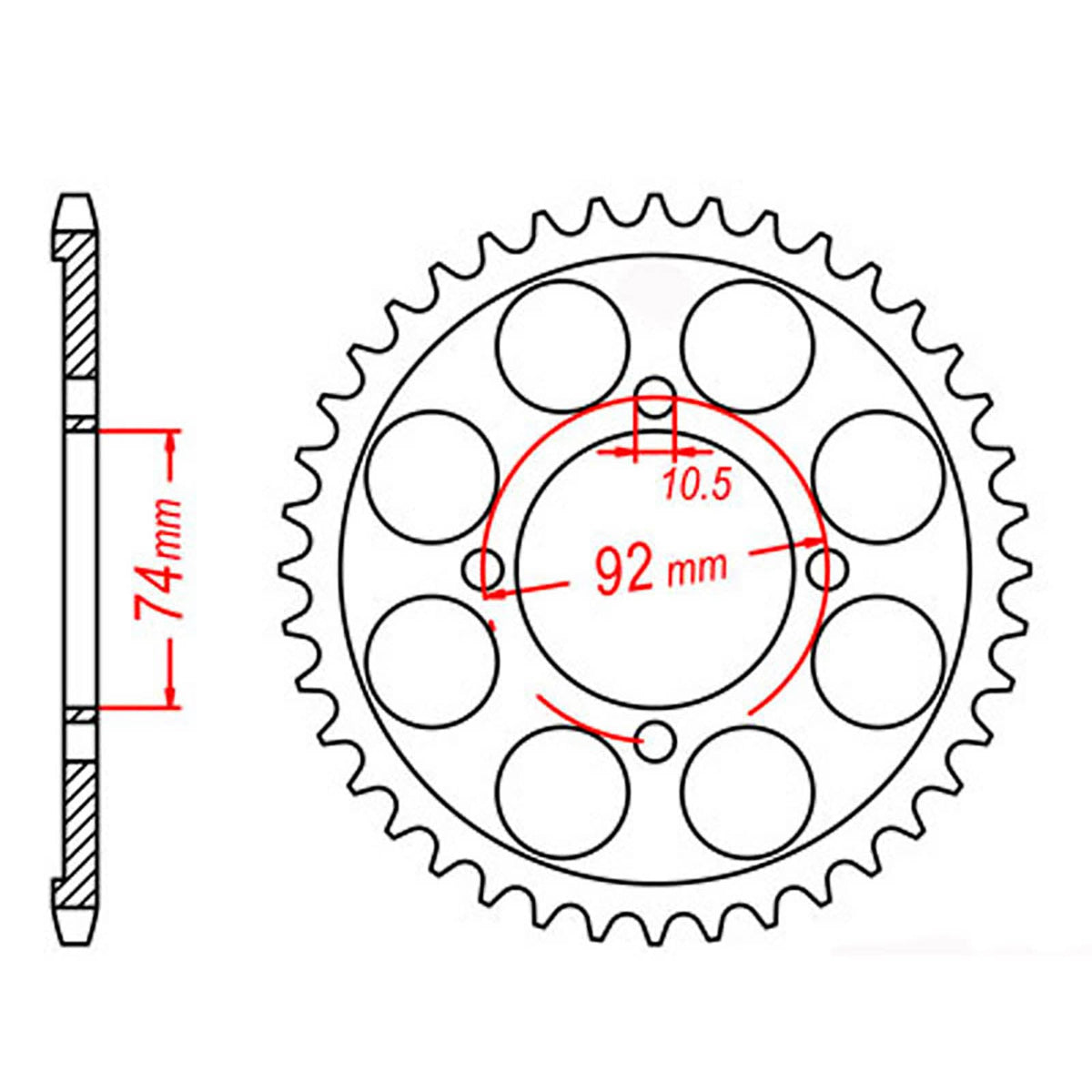 MTX 848 Steel Rear Sprocket #530