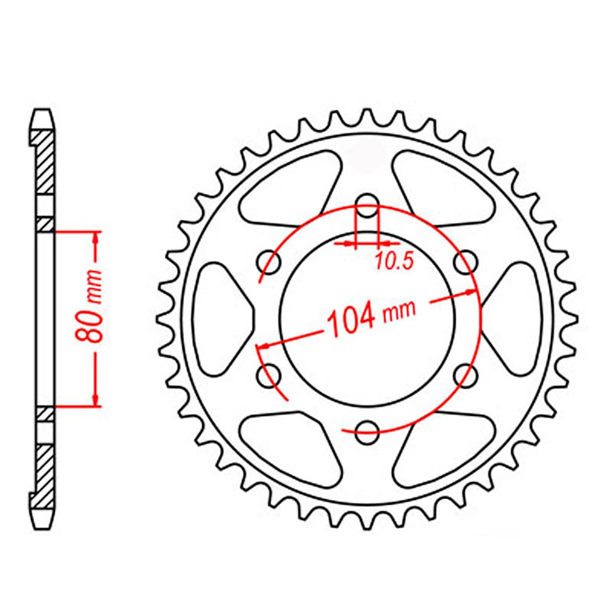 MTX 1489 Steel Rear Sprocket #525