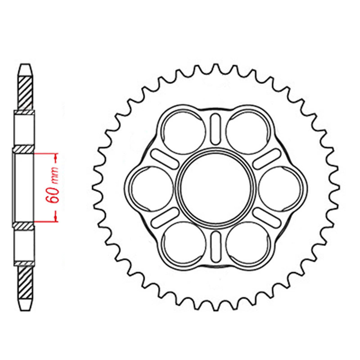 MTX 50801 Steel Rear Sprocket #525