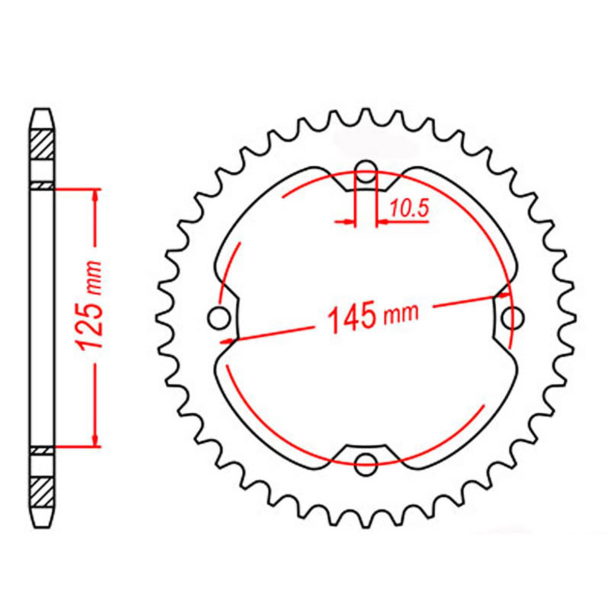 MTX 1857 Steel Rear Sprocket #520