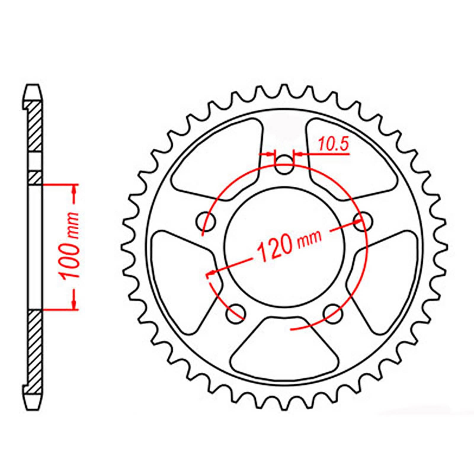 MTX 702 Steel Rear Sprocket #525