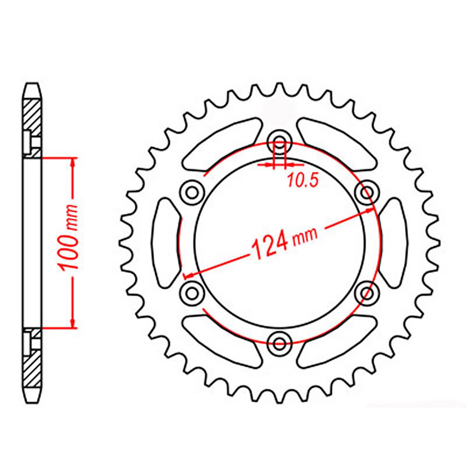 MTX 735 Steel Rear Sprocket #520