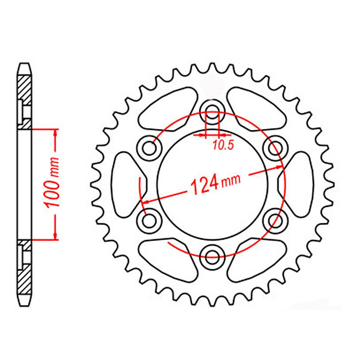 MTX 745 Steel Rear Sprocket #525