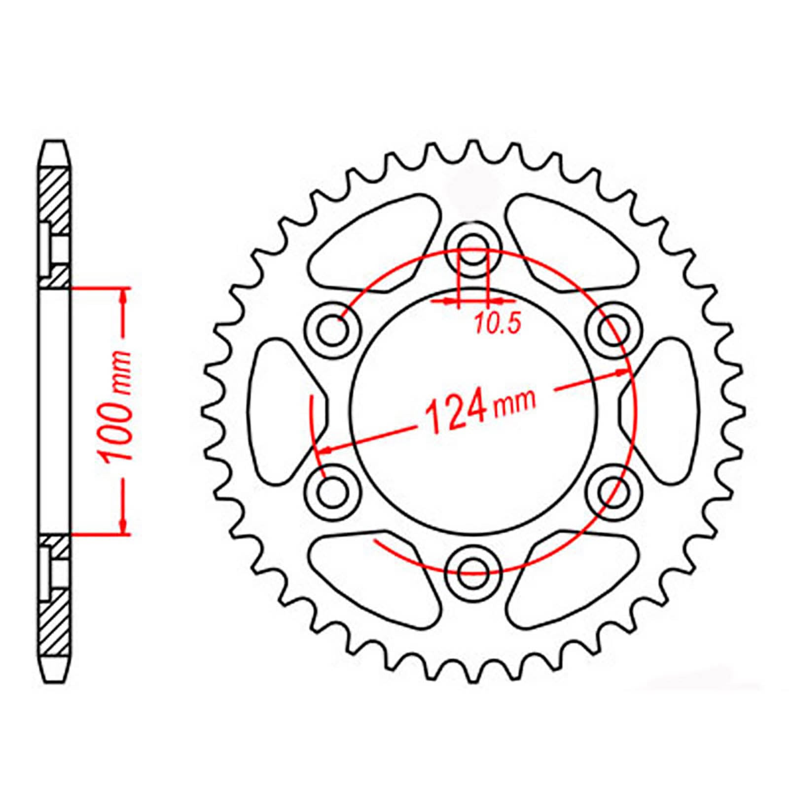 MTX 745 Steel Rear Sprocket #525