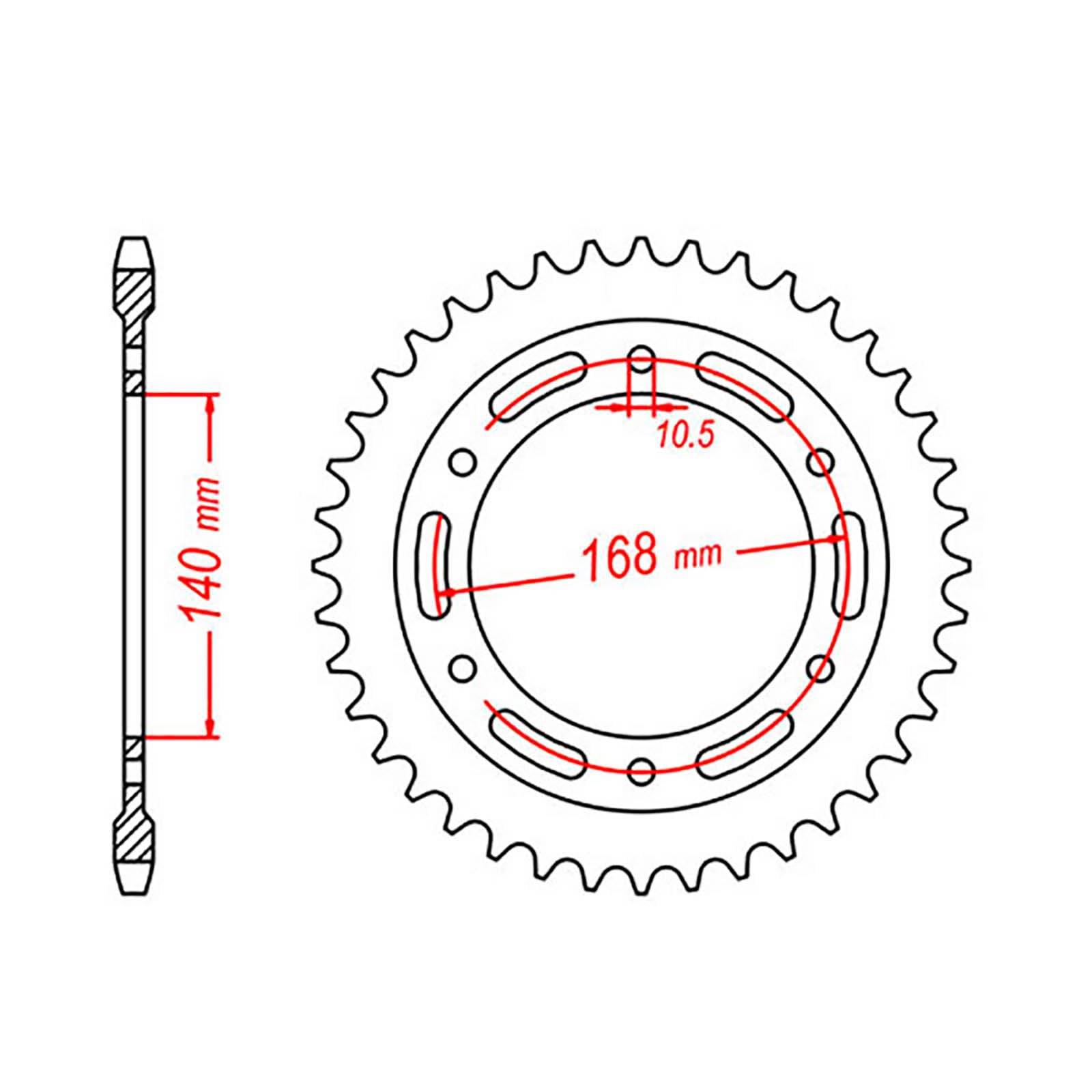 MTX 003 Steel Rear Sprocket #525