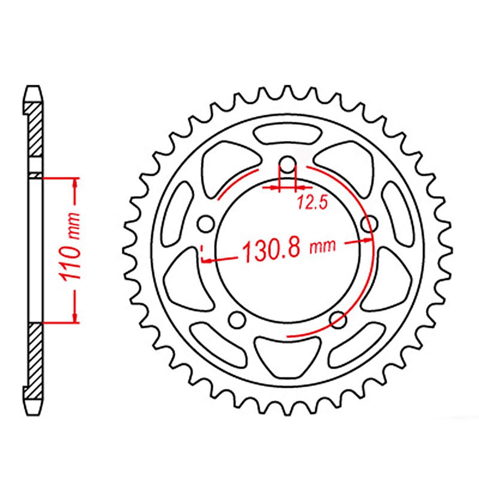 MTX 007 Steel Rear Sprocket #525