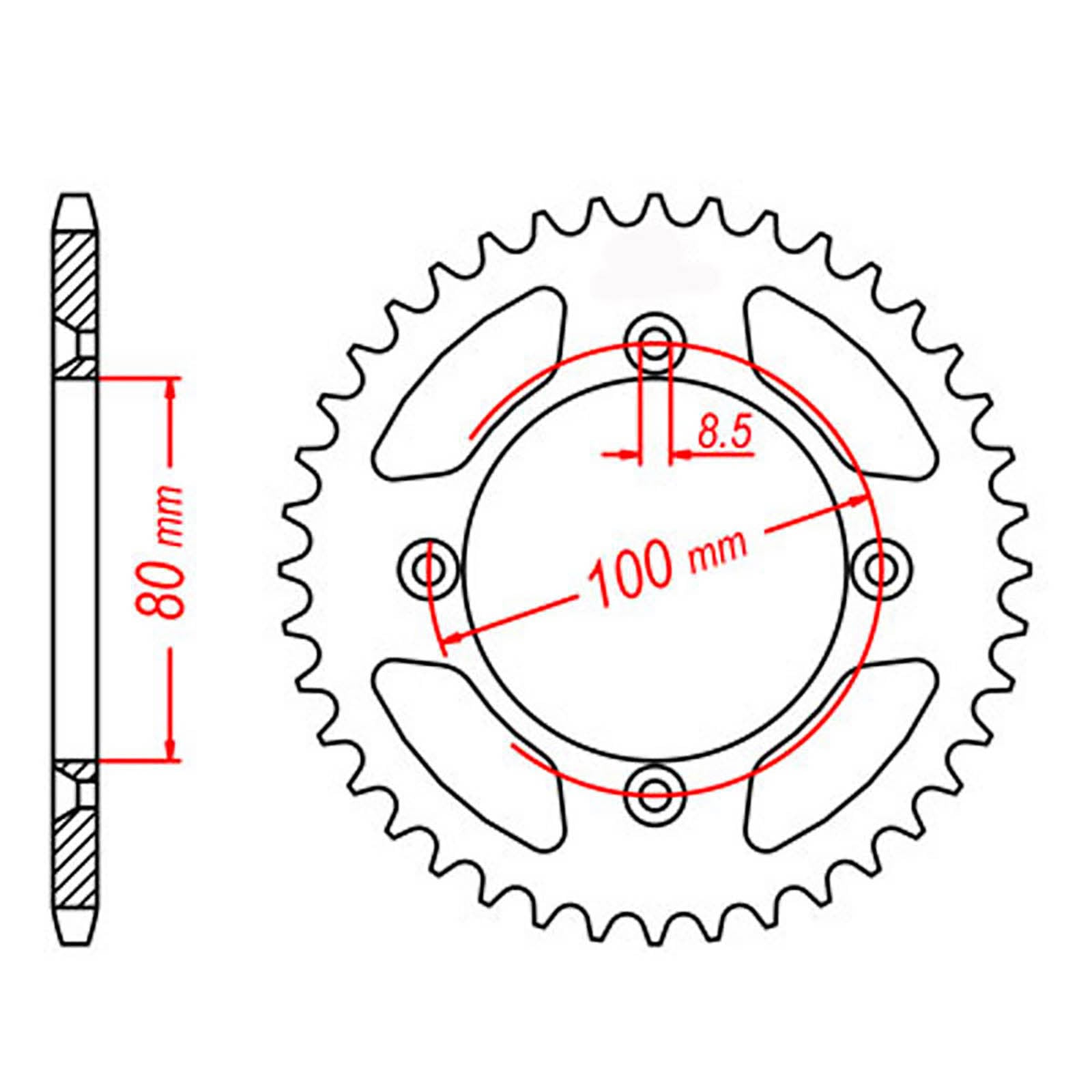 MTX 1214 Steel Rear Sprocket #420