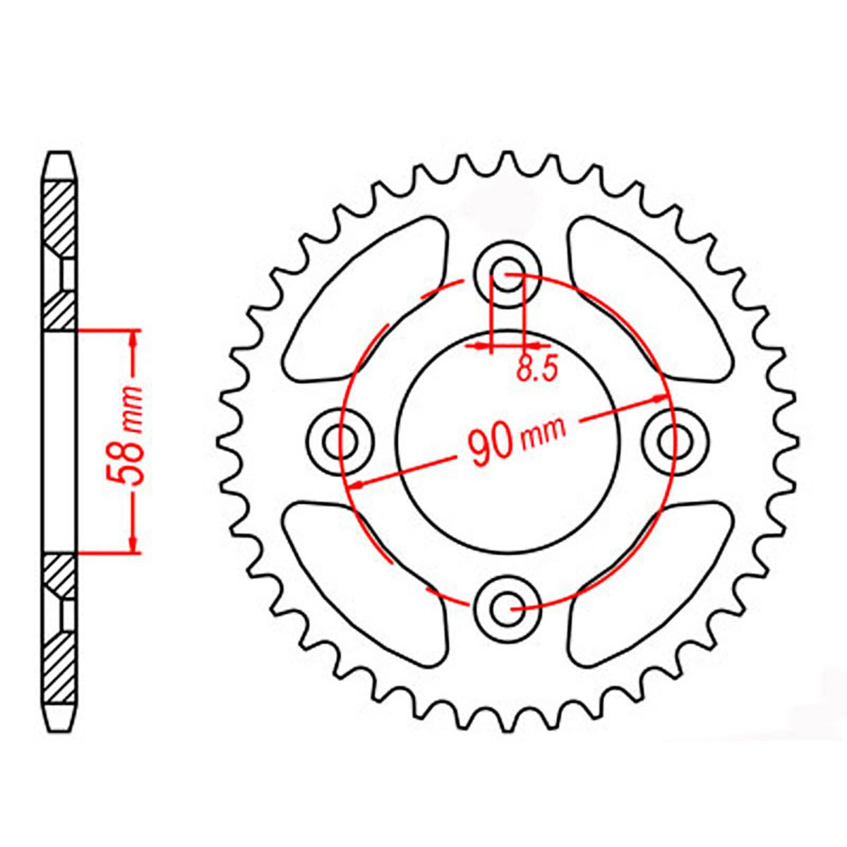 MTX 1213 Steel Rear Sprocket #420