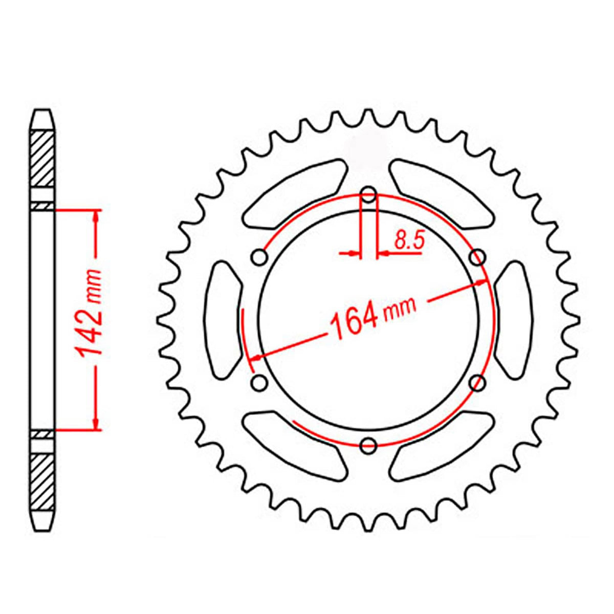 MTX 1074 Steel Rear Sprocket #525