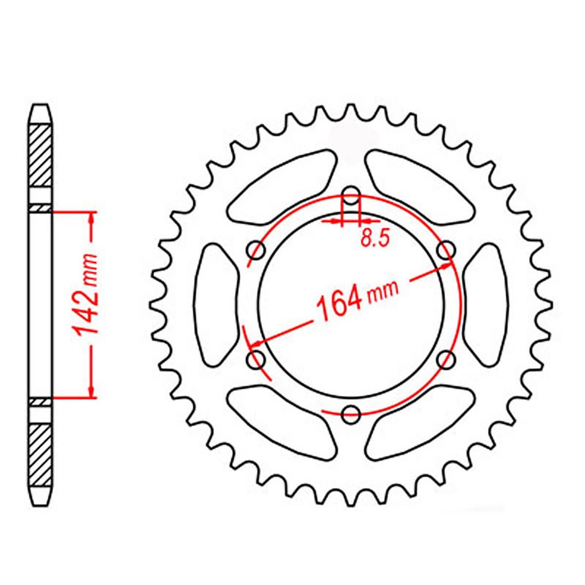 MTX 1068 Steel Rear Sprocket #520