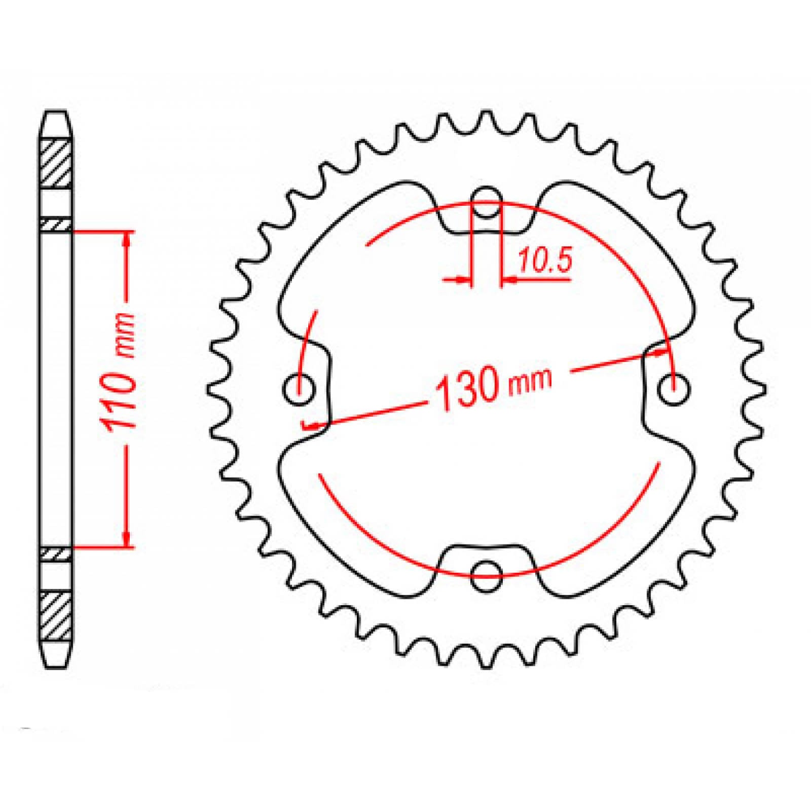 MTX 1415 Steel Rear Sprocket #520