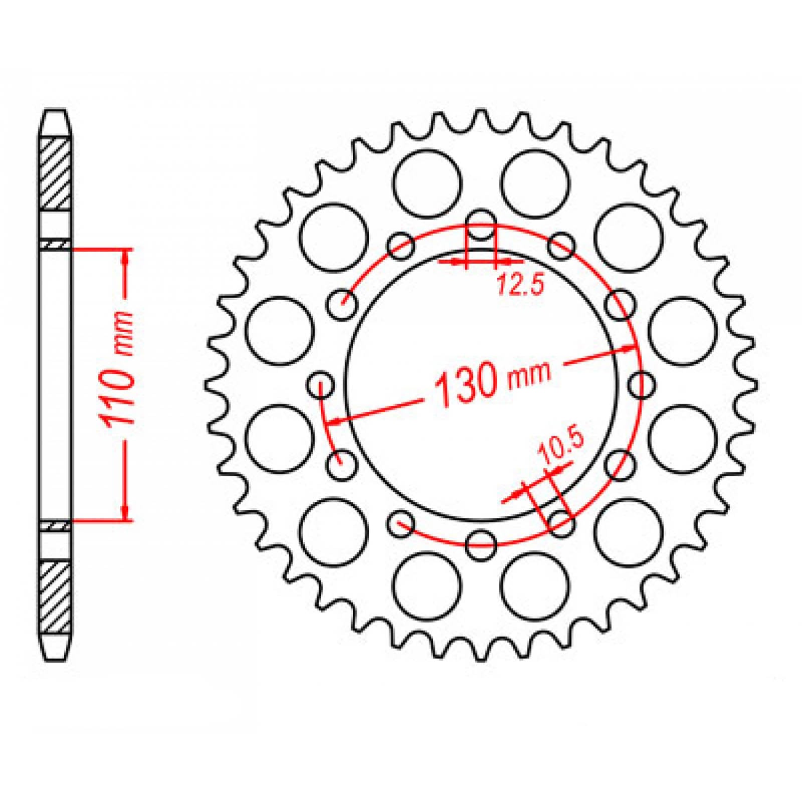 MTX 1486 Steel Rear Sprocket #520