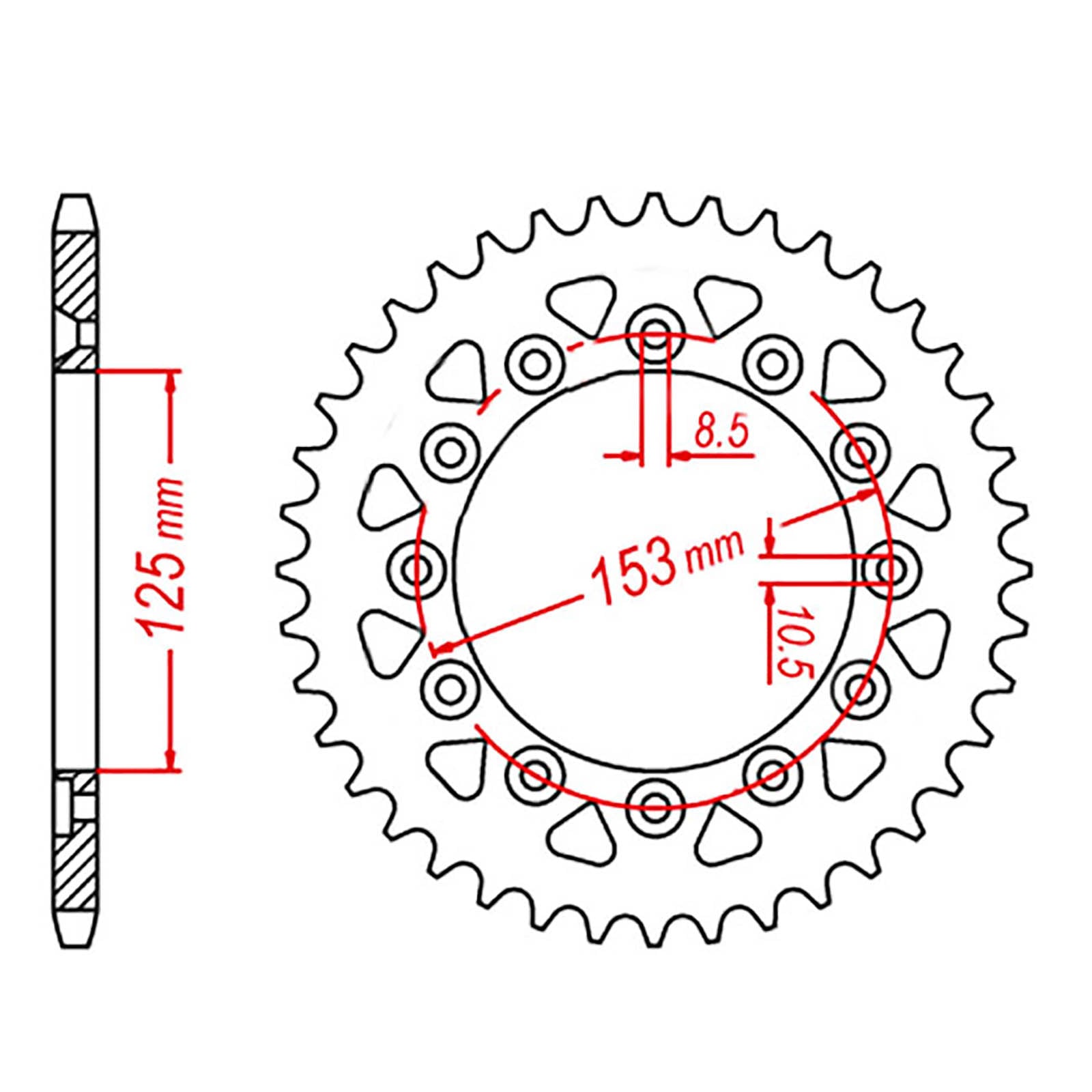 MTX 210/301 Steel Rear Sprocket #520