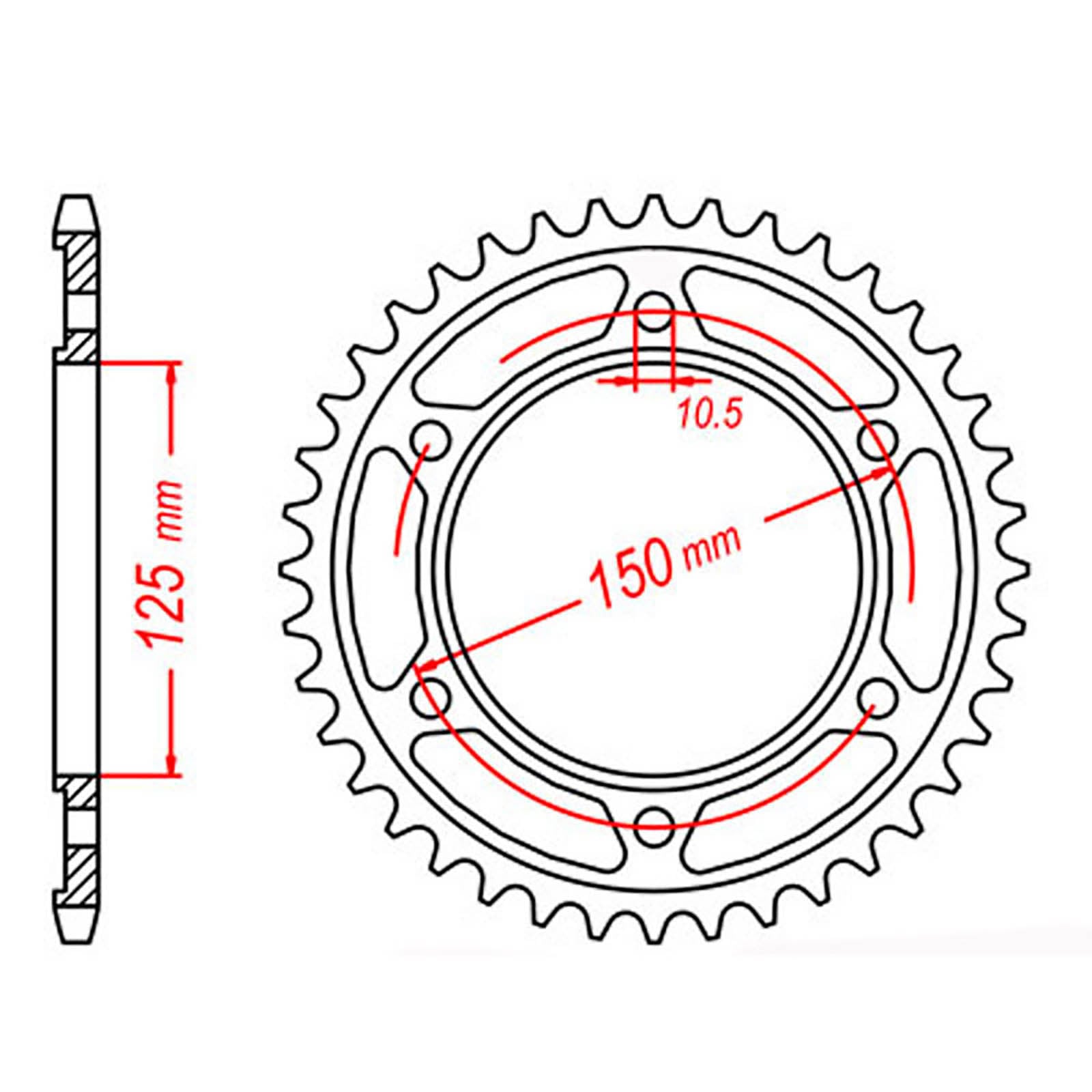 MTX 899 Steel Rear Sprocket #525