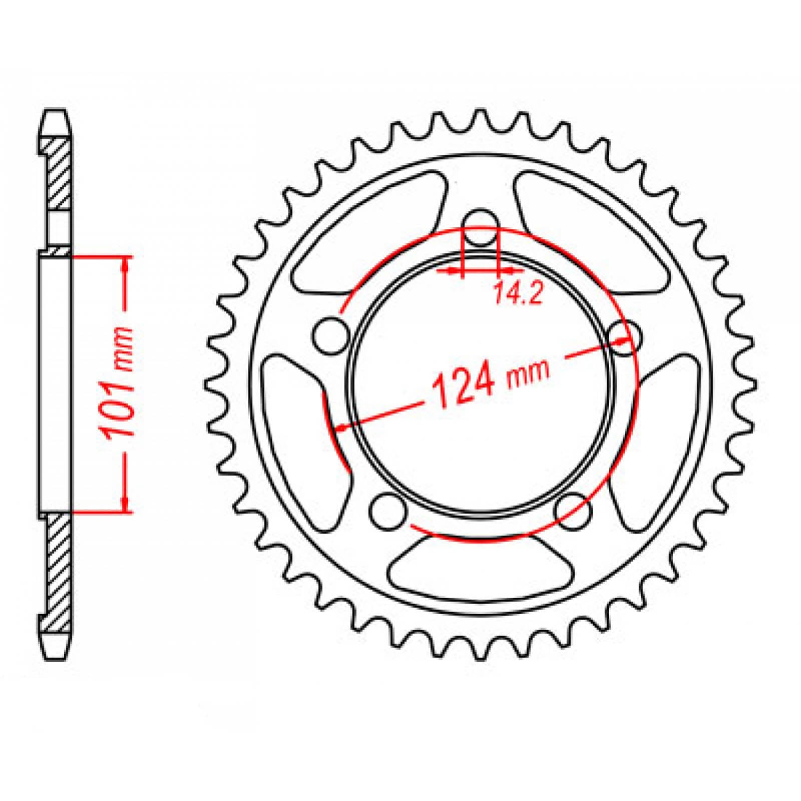 MTX 898 Steel Rear Sprocket #525