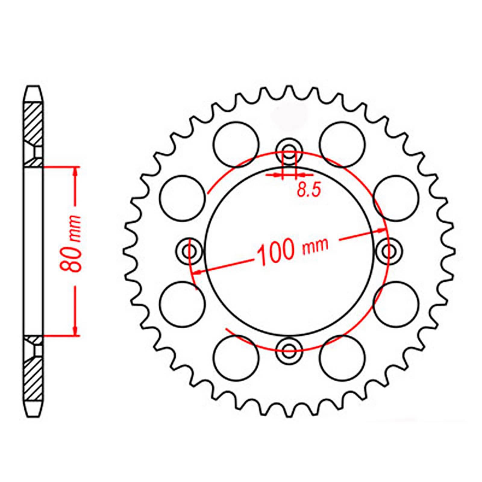 MTX 1204 Steel Rear Sprocket #428