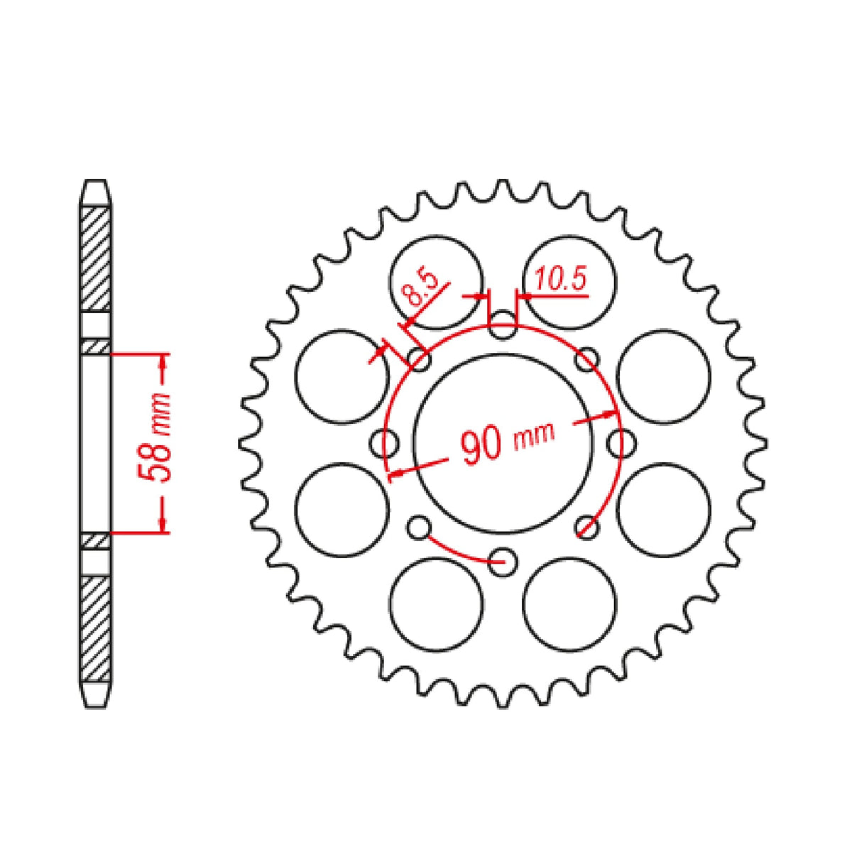 MTX 273 Steel Rear Sprocket #520