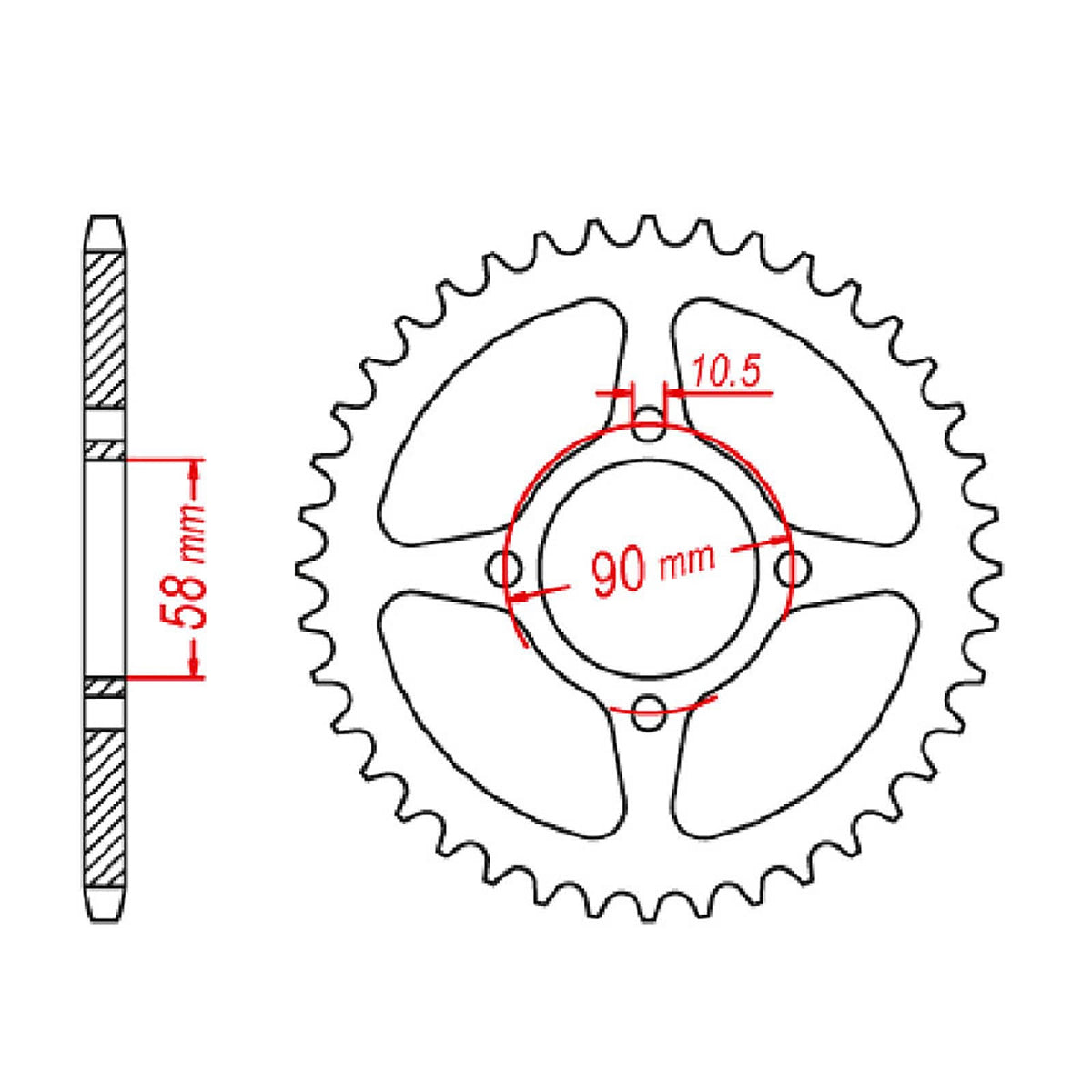 MTX 1221 Steel Rear Sprocket #428