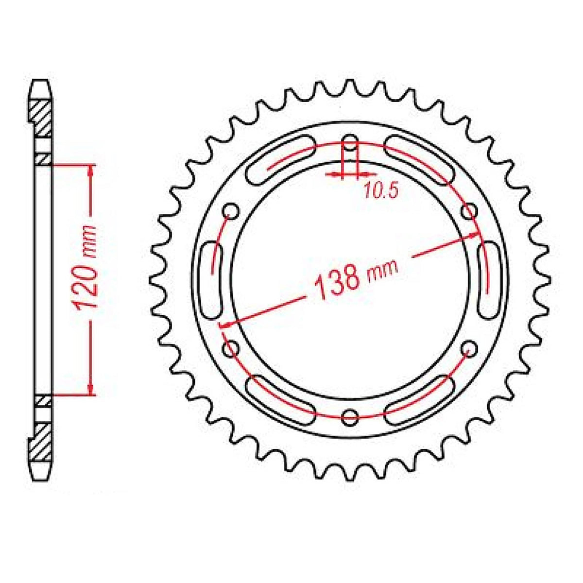 MTX 1220 Steel Rear Sprocket #520