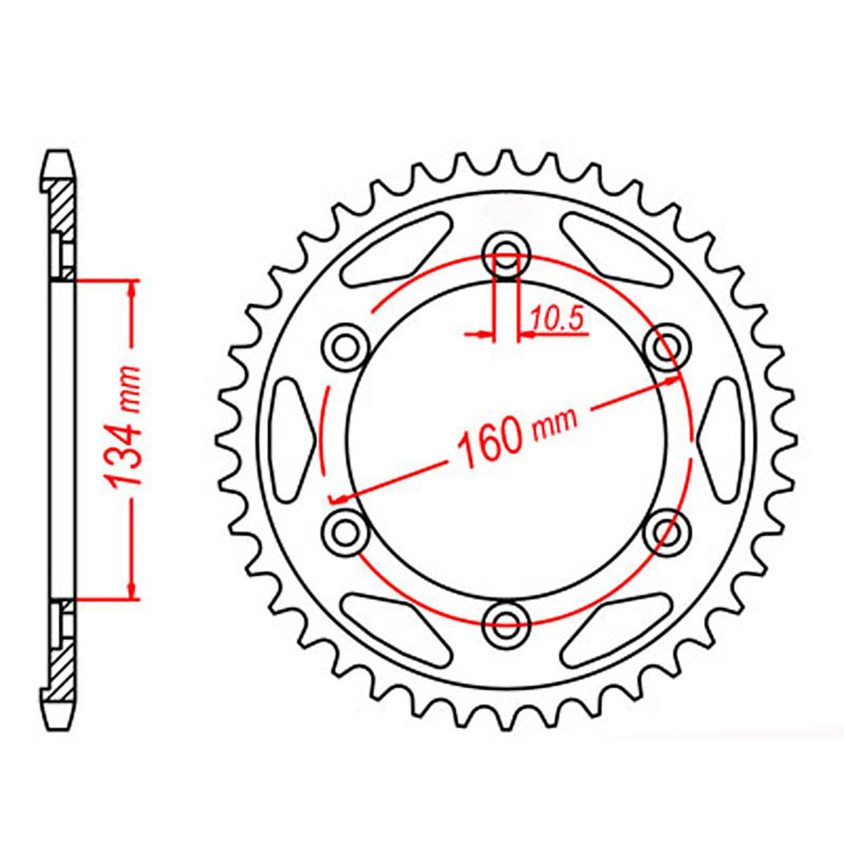 MTX 1306 Steel Rear Sprocket #530