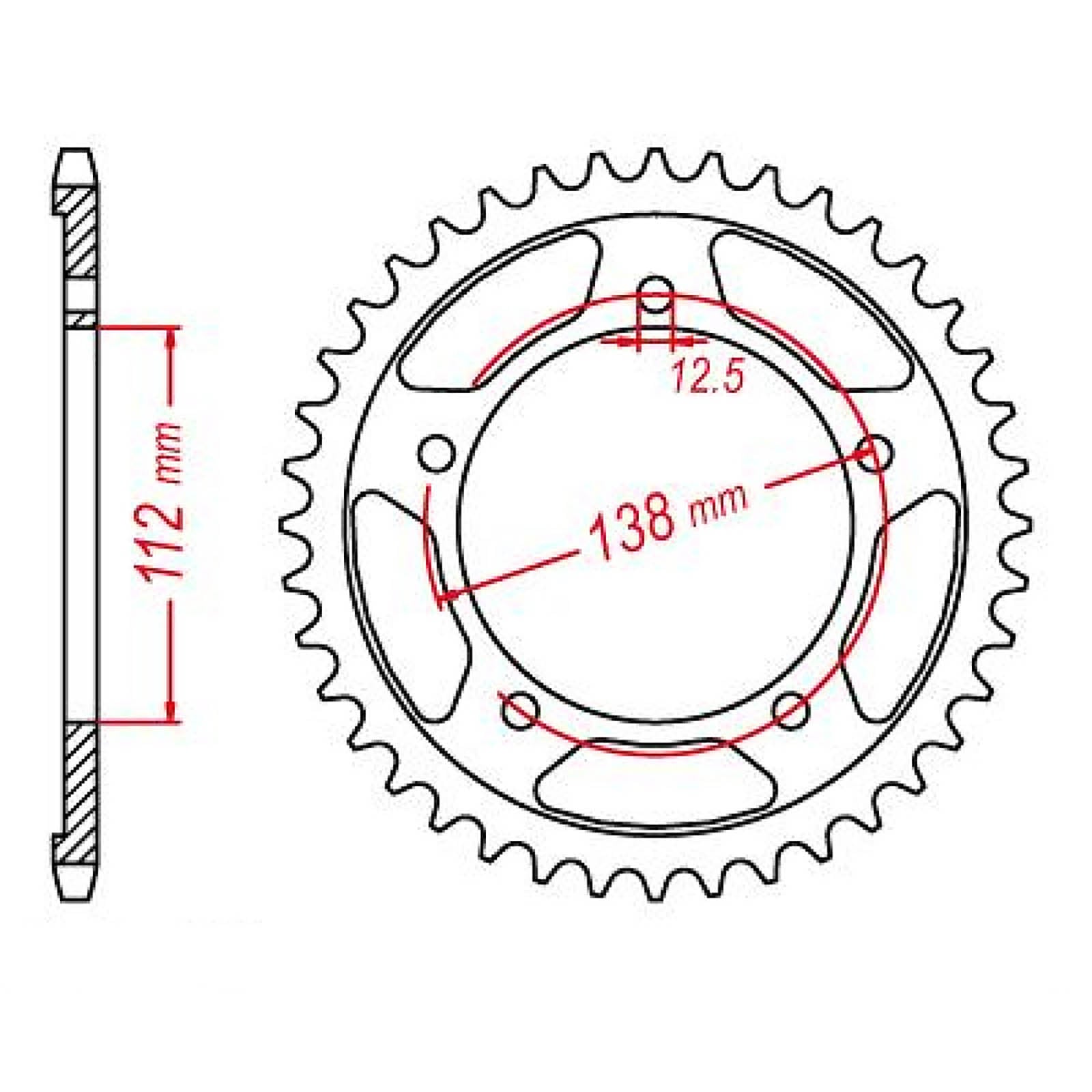 MTX 1316 Steel Rear Sprocket #520