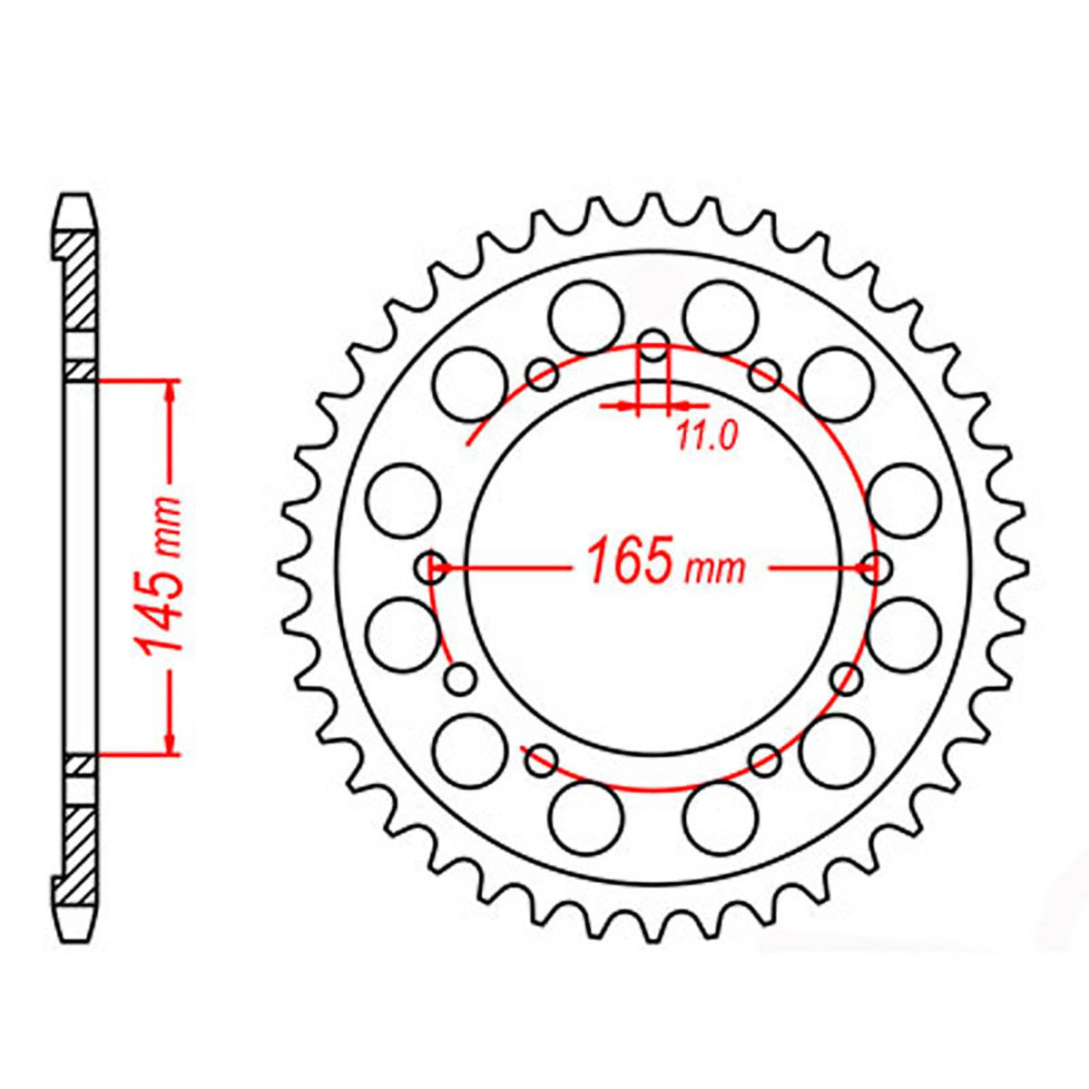 MTX 298 Steel Rear Sprocket #530