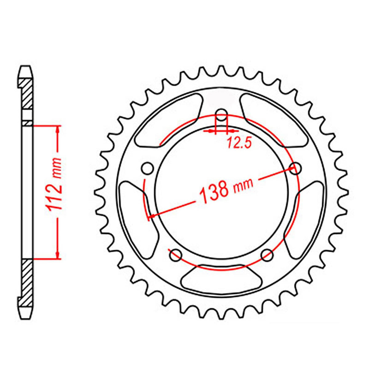 MTX 302 Steel Rear Sprocket #530