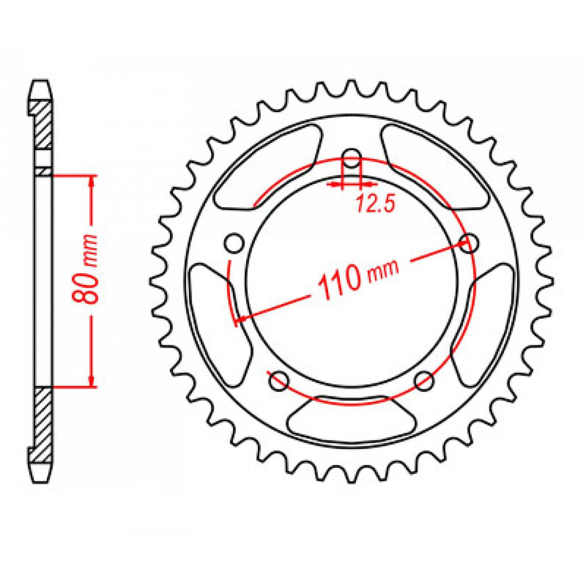 MTX 2010 Steel Rear Sprocket #530