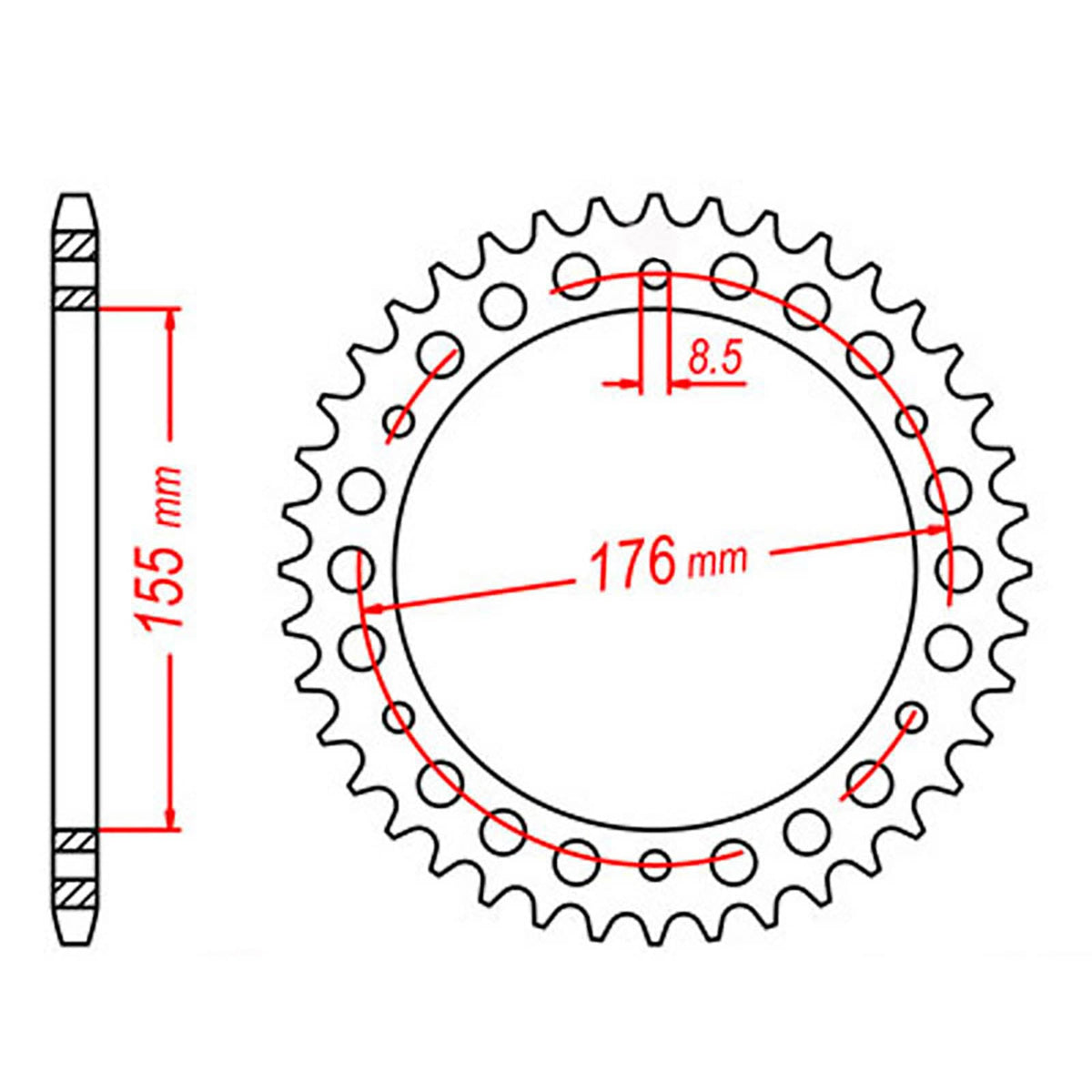 MTX 2011 Steel Rear Sprocket #530