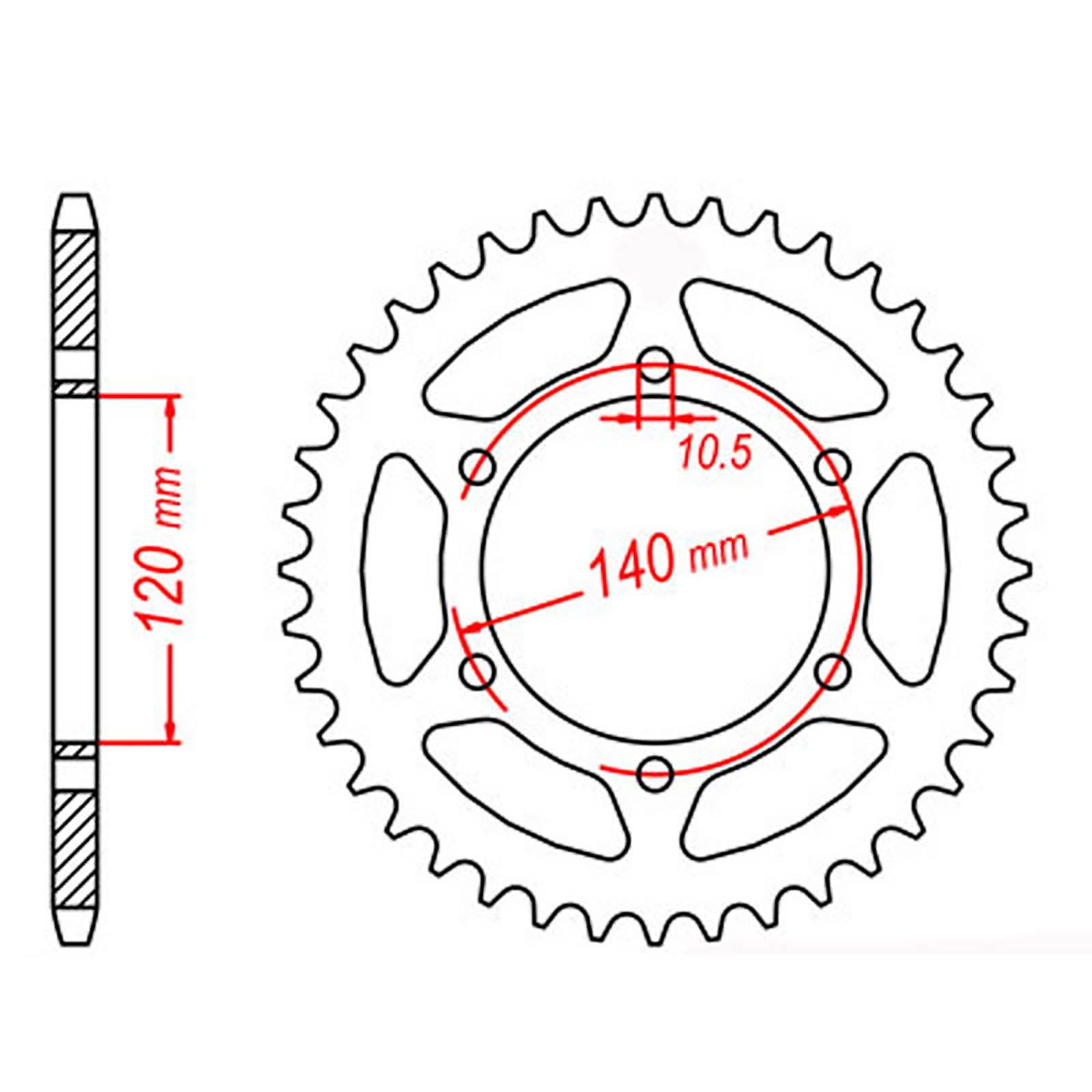 MTX 498 Steel Rear Sprocket #525