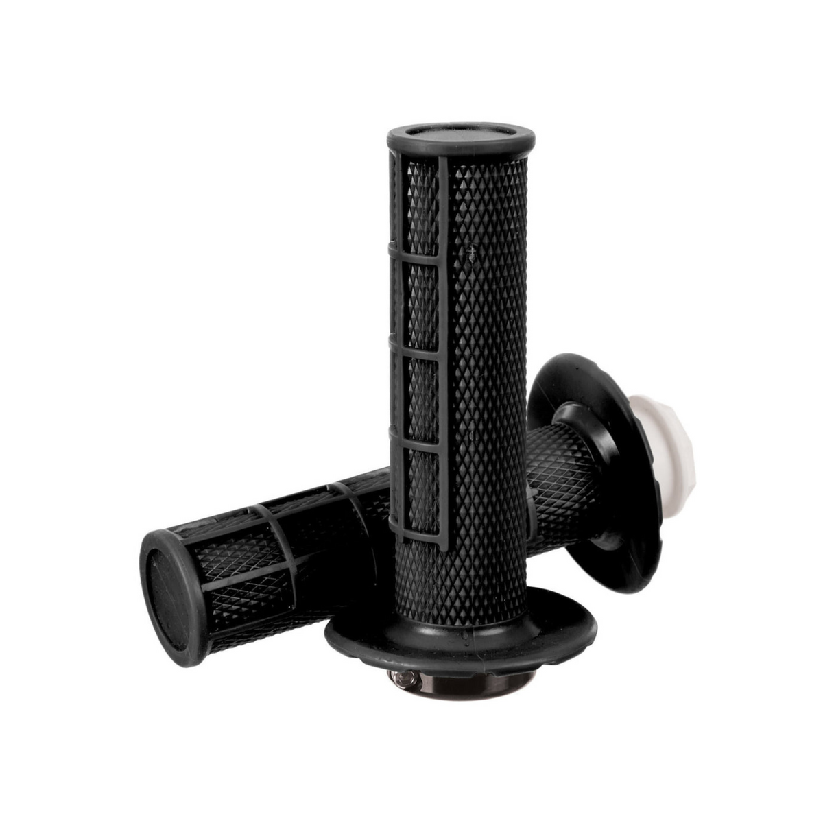 MTX Lock On Grips - Half Waffle - Black (with 6 Cams)