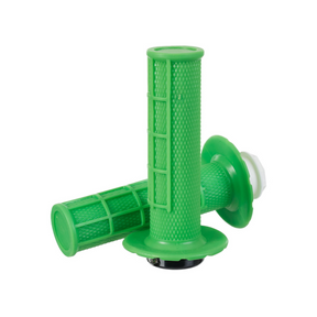 MTX Lock On Grips - Half Waffle - Green (with 6 Cams)