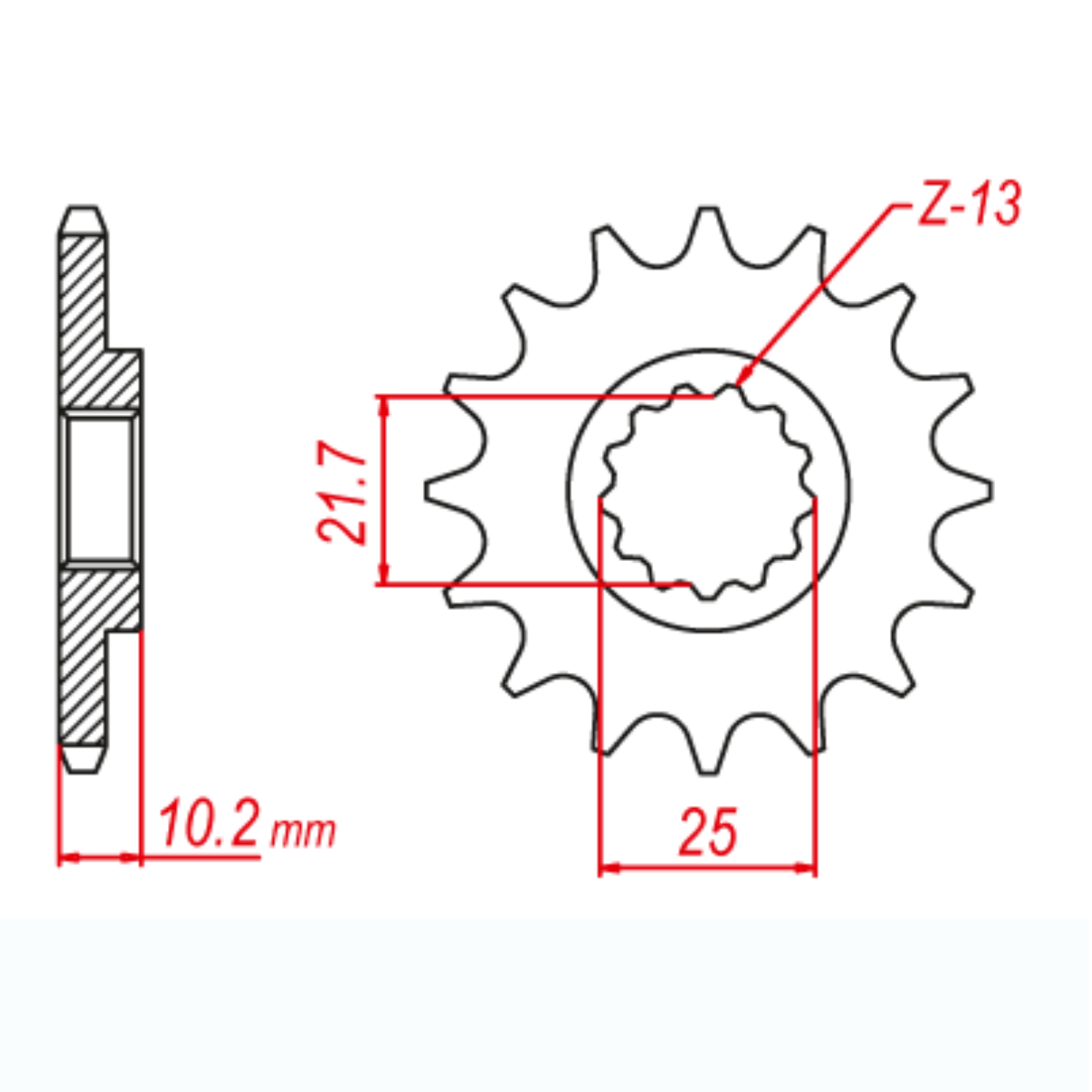 MTX 1503 Steel Front Sprocket #520