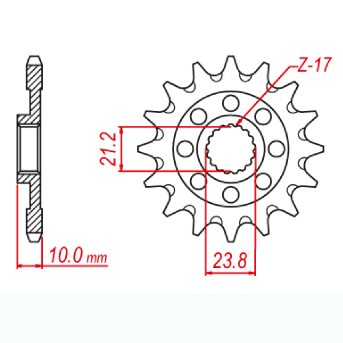 MTX 1443 Steel Front Sprocket #520