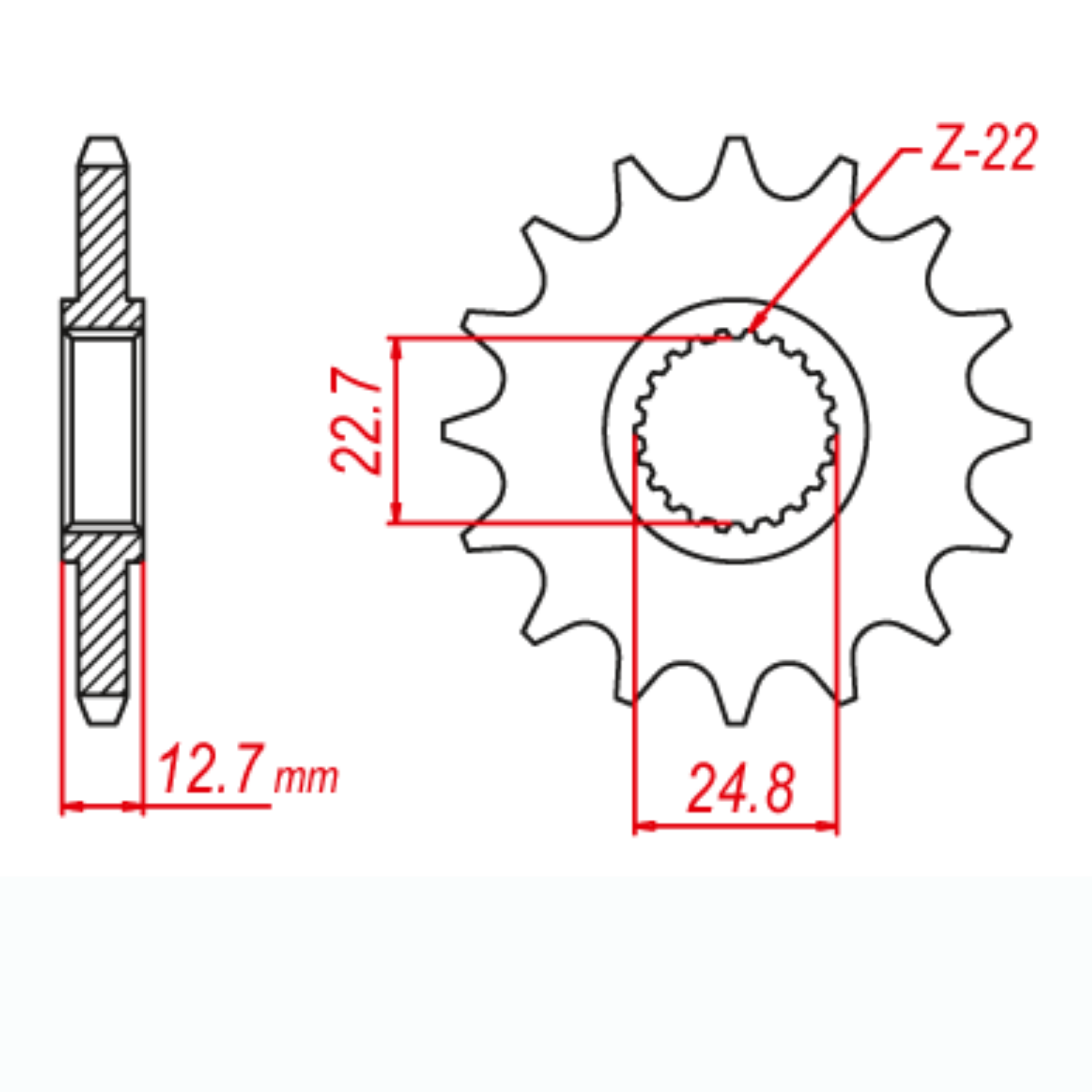 MTX 3323 Steel Front Sprocket #520