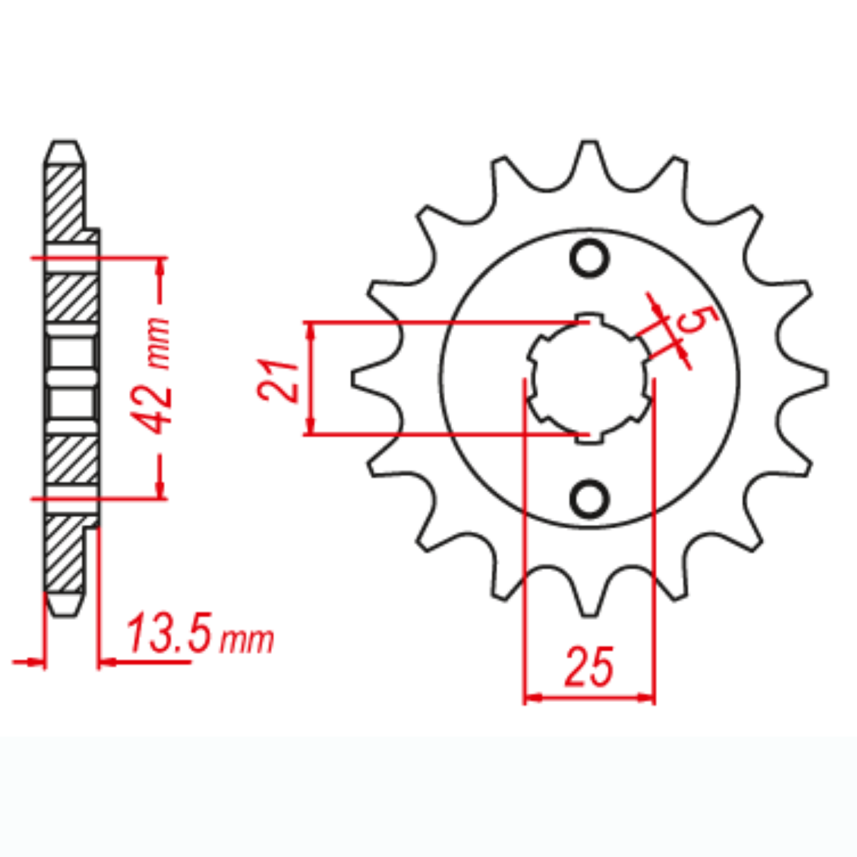 MTX 749 Steel Front Sprocket #525